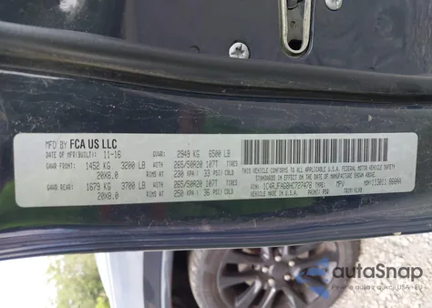 2017 Jeep Grand Cherokee Altitude 4X4 z USA, uszkodzony, nr VIN 1C4RJFAG8HC727478